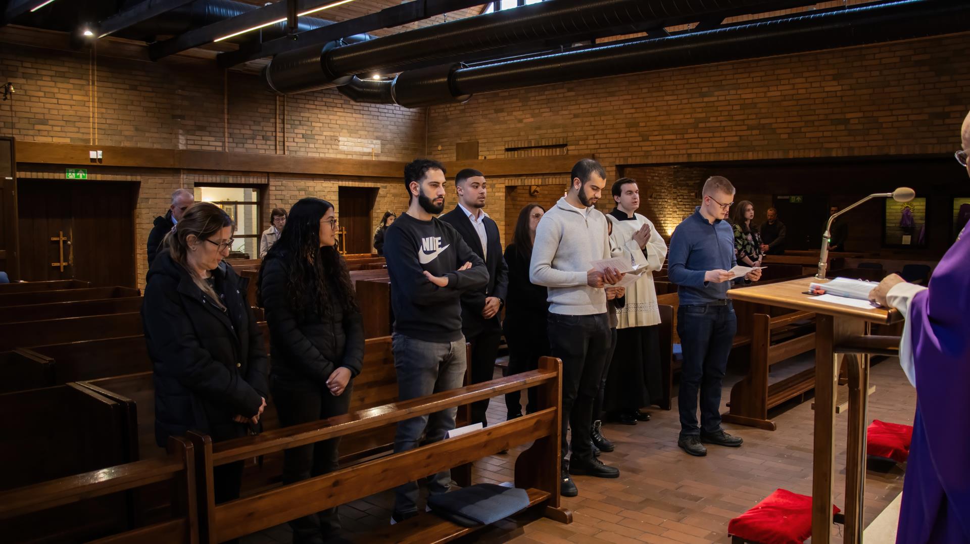 Upptagning i Katolska Kyrkan fulla gemenskap, Jönköping den 16 mars 2025, Foto: Mateusz Opila