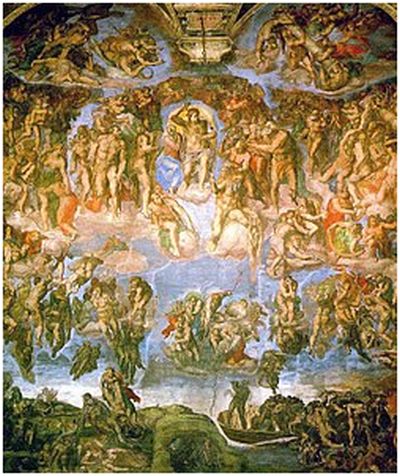 Den yttersta Domen av Michelangelo Buonarroti 1534-1541 Sixtinska kapellet, Vatikanen