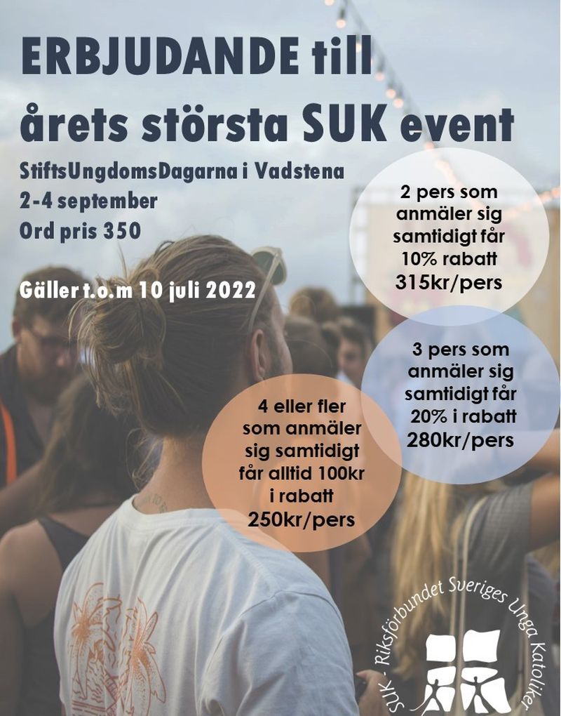 Erbjudande till årets största SUK event