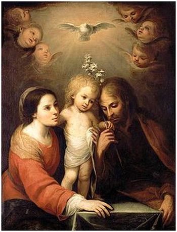 Heliga familjen, av Juan Simon Gutierres (1634-1718)