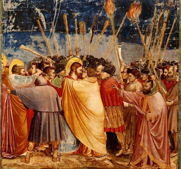Kristi arrestering (Judaskyssen), av Giotto