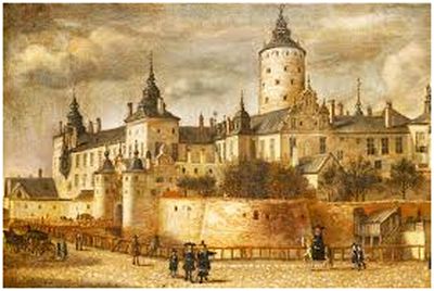 Slottet Tre Kronor Målning av Govert Camphuysen (1681)