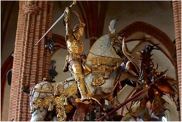 Sten Sture den Äldre beställde S:t Göran och draken (Storkyrkan, Gamla Stan, Stockholm) av Bernt Notke