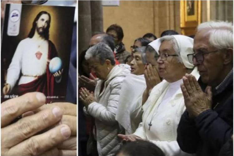 Ärkebiskop Alfredo José Espinoza Mateus av Quito ledde en högtidlig mässa i basilikan för det nationella löftet i Ecuadors huvudstad för att förnya landets vigning till Jesu heliga hjärta.