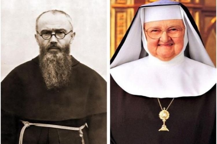 VÄNSTER St. Maximilian Kolbe HÖGER Moder Angelica