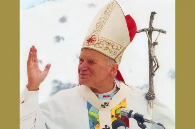 Påven Johannes Paulus II i Adamello, Italien 1988