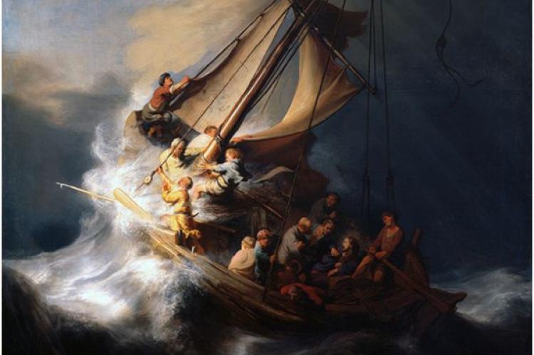 Rembrandt, "Stormen på Galileiska sjön"