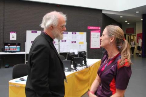 Former Archbishop of Canterbury Rowan Williams (left)