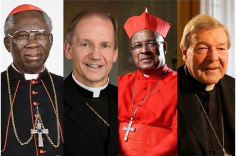 Kardinal Francis Arinze, biskop Thomas Paprocki, kardinal Wilfred Napier, kardinal George Pell