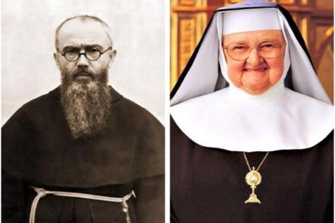 VÄNSTER St. Maximilian Kolbe HÖGER Moder Angelica