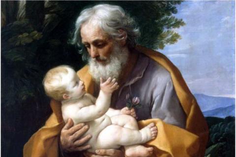 Guido Reni, "Den helige Josef med Jesusbarnet", ca 1620