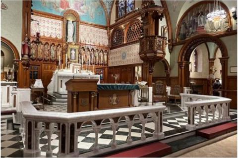 National Shrine of The Divine Mercy i Stockbridge, Massachusetts, har restaurerat sina nattvardsskenor.