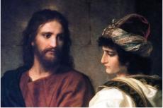 Heinrich Hofmann, "Kristus och den rike unge härskaren" (detalj), 1889